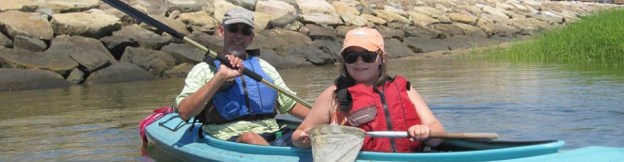 Jack and Brigid Downs in the kayak